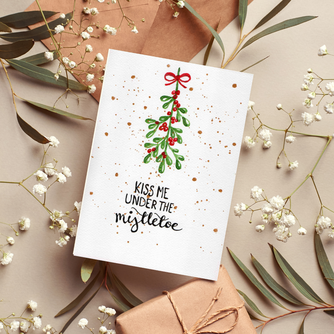Mistletoe Christmas Card
