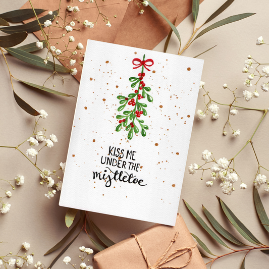 Mistletoe Christmas Card