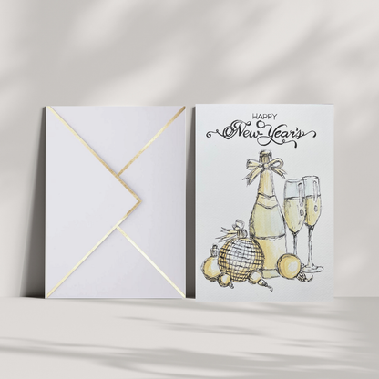Happy New Year's Champagne Card