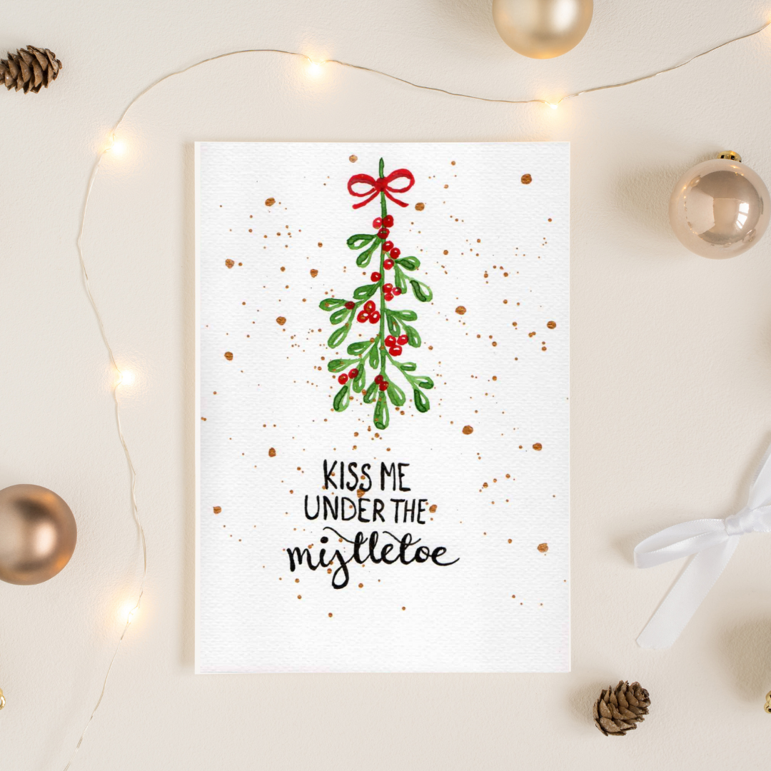 Mistletoe Christmas Card
