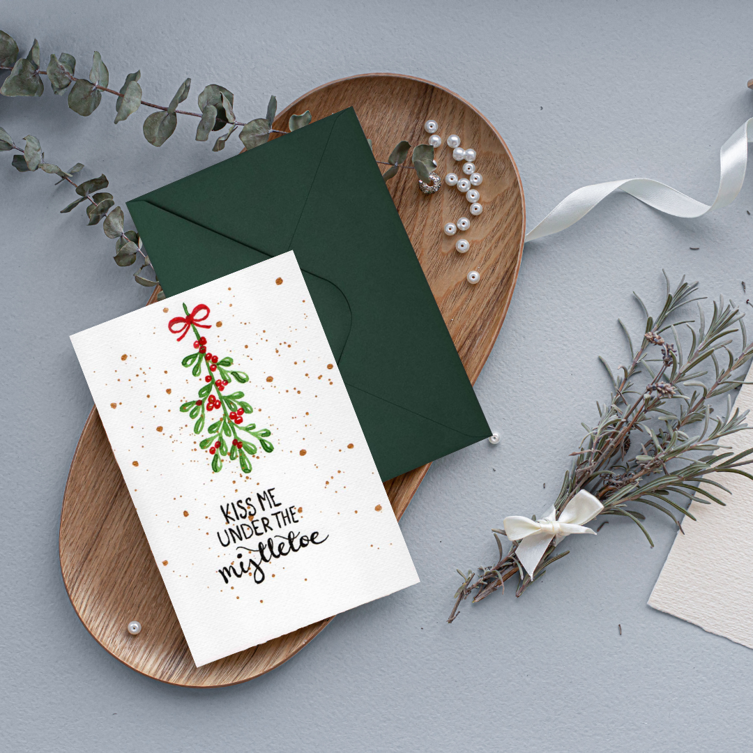 Mistletoe Christmas Card